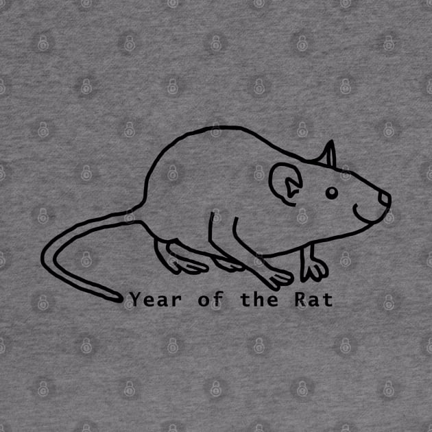 Small Year of the Rat Outline by ellenhenryart